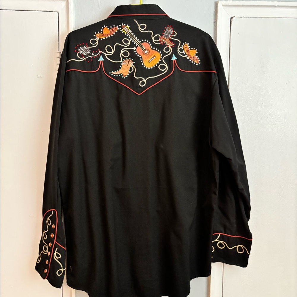 Scully XL Mariachi-Style Embroidered Cowboy Shirt – Guitars & Boots